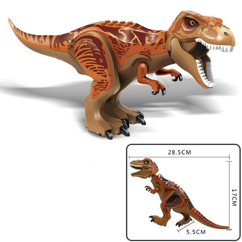 Jurassic Colorful Dinosaur Building Blocks Children's Puzzle Assembling And Inserting Boy Toys