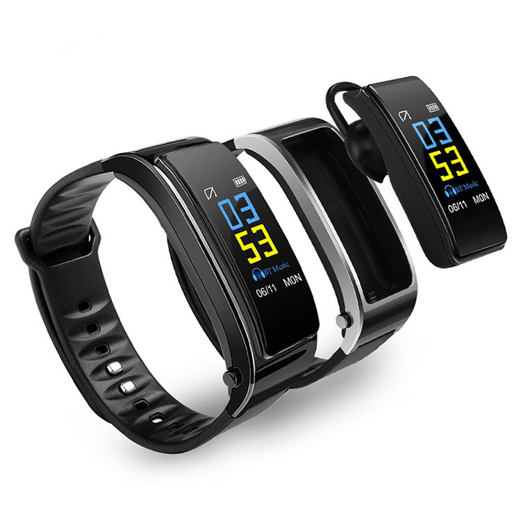 Smart Bracelet Bluetooth Headset Two In One Separate Heart Rate And Blood Pressure