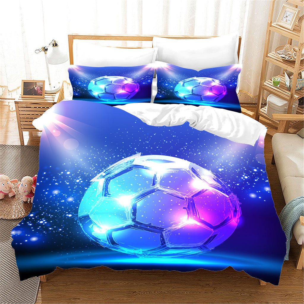 Sports Football Series Three-piece Bed