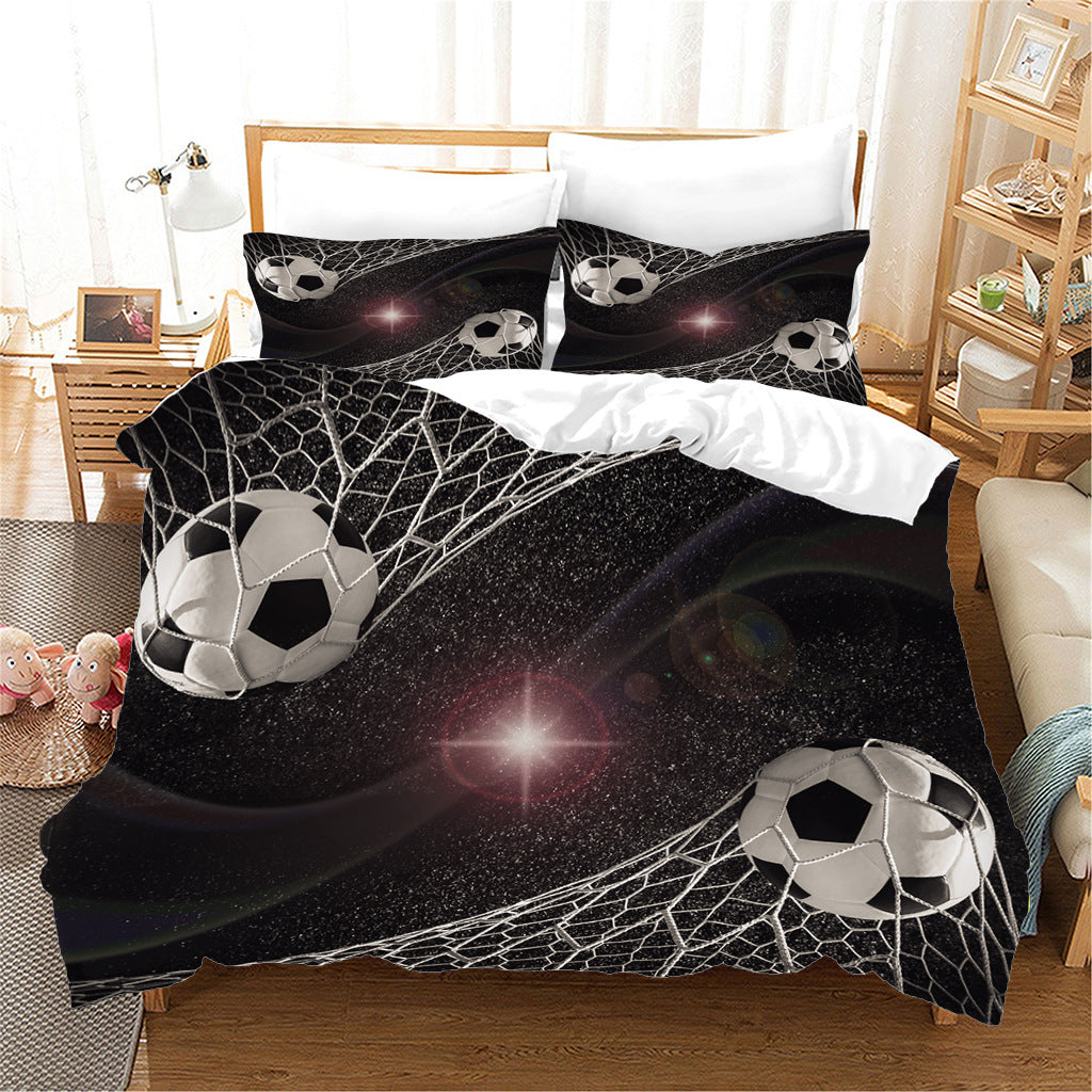 Sports Football Series Three-piece Bed