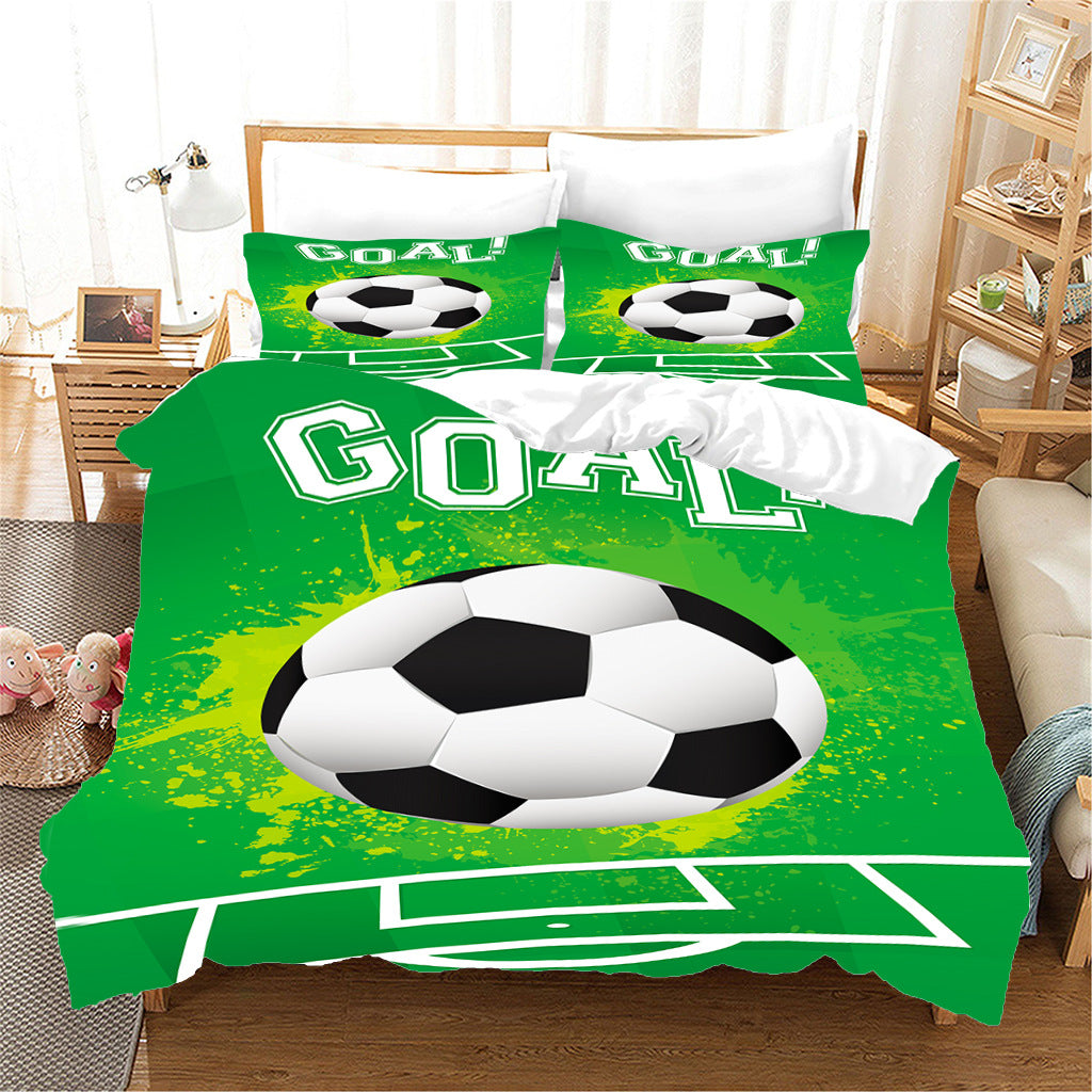 Sports Football Series Three-piece Bed