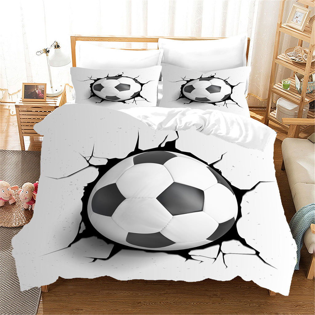 Sports Football Series Three-piece Bed