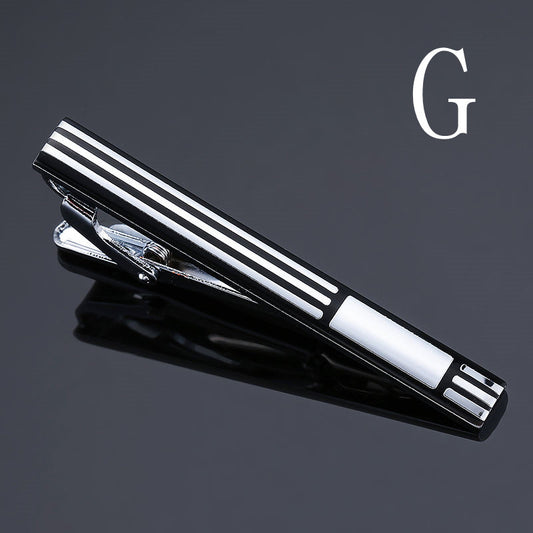 Bronze Polished Rubber Pattern Floral Tie Clip Fashion Business Men's Tie Clip