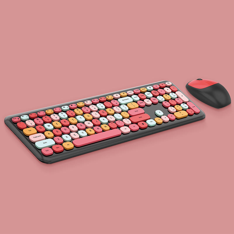 Wireless Office Punk Keyboard And Mouse Set