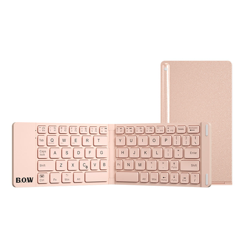 Bow Hangshi Folding Bluetooth Keyboard And Mouse Set Wireless Mute