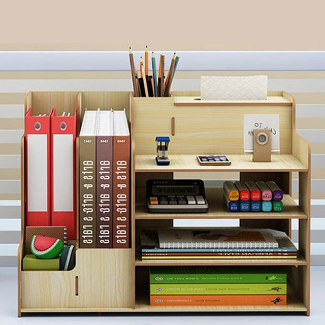 Student Dormitory Bookshelf Stationery Storage Pumping Tissues