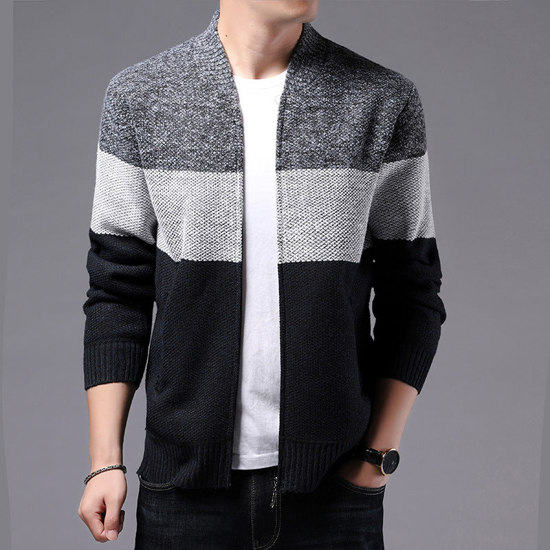 Thicken Warm And Color Matching Sweater