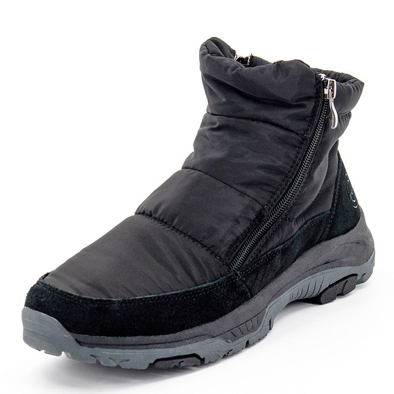 Winter Platform Boots Double Zippers Hiking Snow Boots Men Shoes