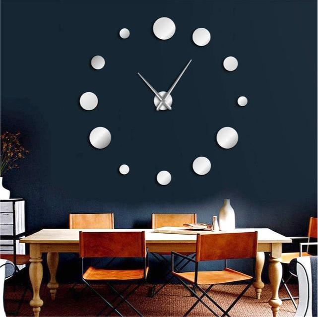 DIY wall clock living room bedroom creative 3D stereo mute home decoration wall clock