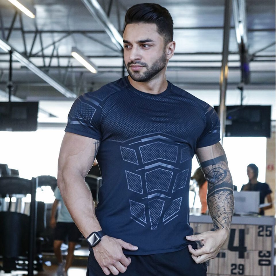 Quick Dry Short Sleeve Men's Muscle Fitness