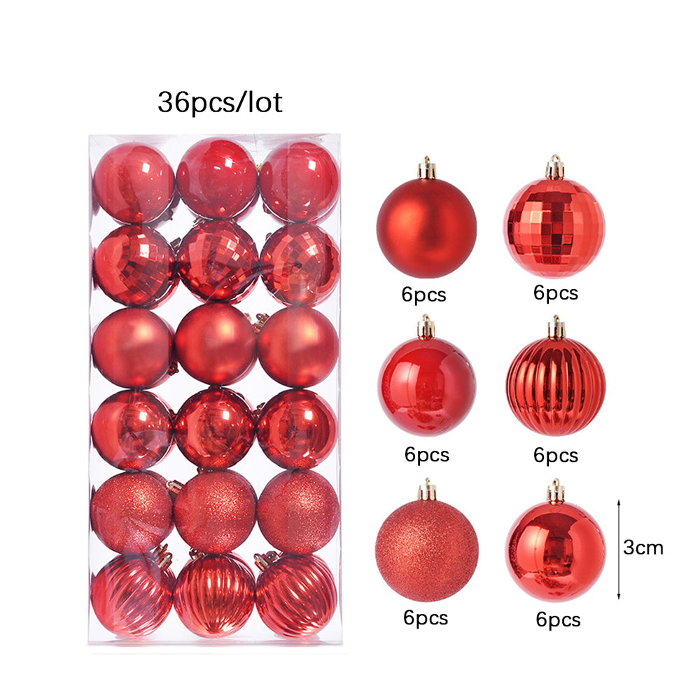 Christmas Tree Ornament Plastic Glitter Ball