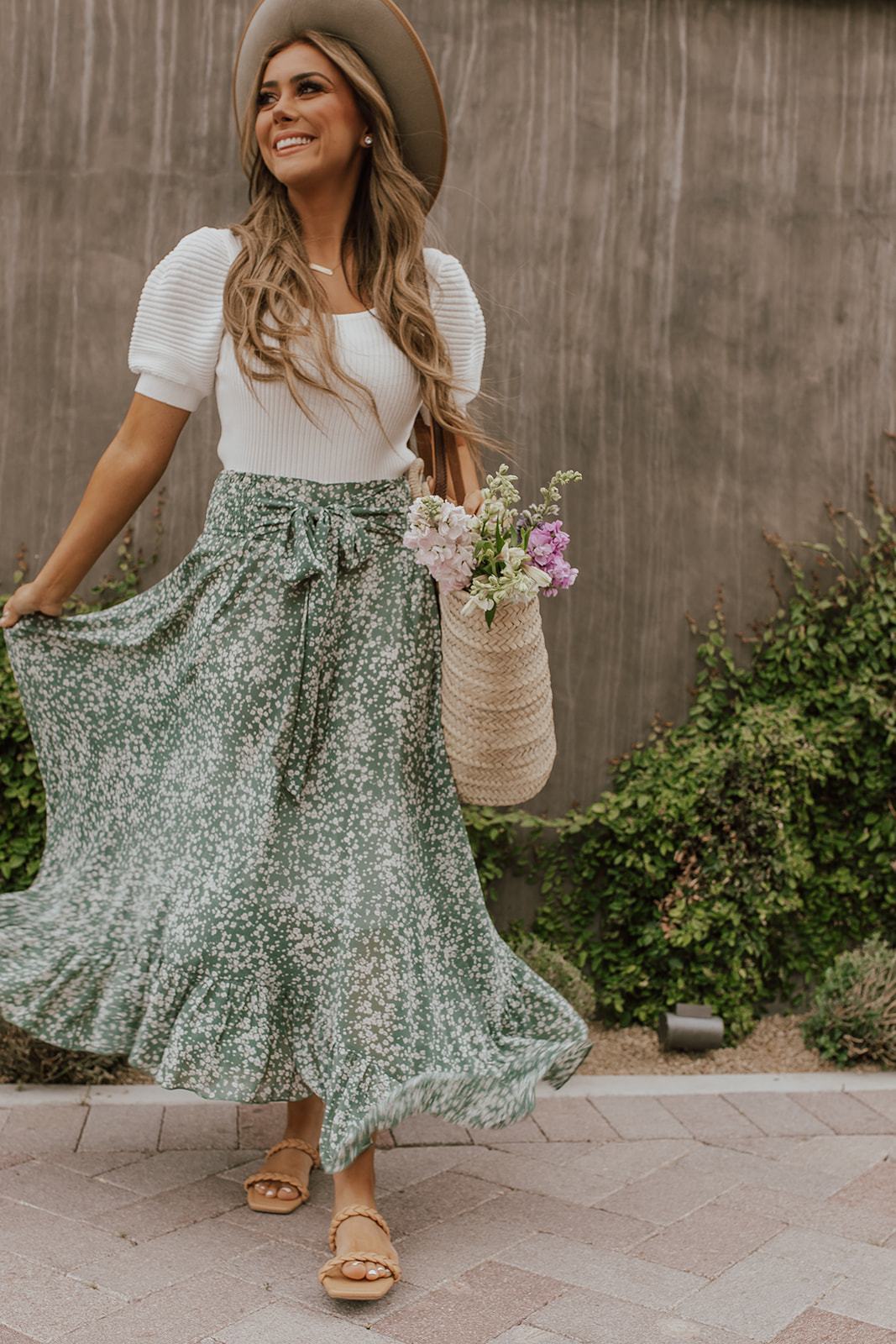 Ladies Cotton All Match Small Floral Dress