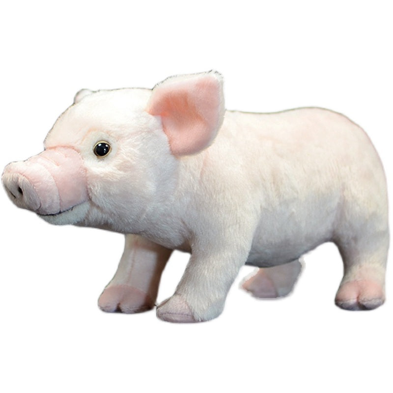 White Cute Domestic Pig Plush Toy