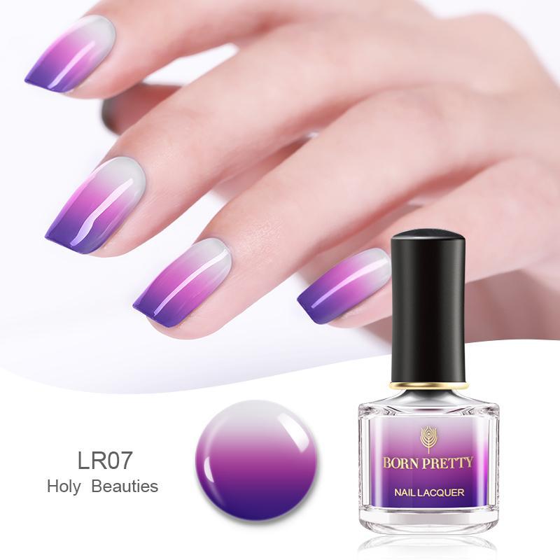 Three-color temperature-change nail polish