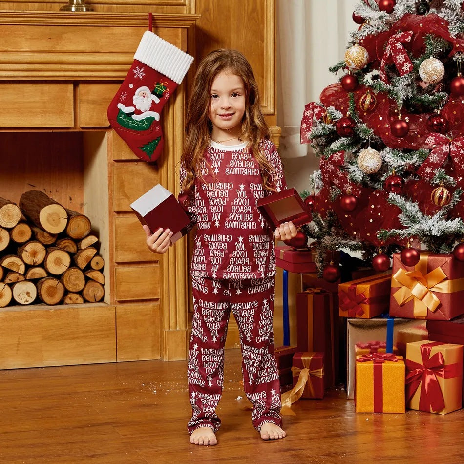 Women's Christmas Parent-child Set Printed Homewear Pajamas Two-piece Set