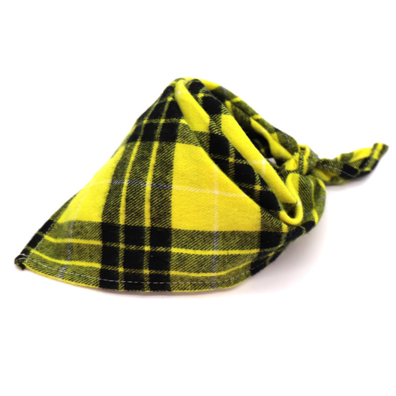 Cotton flannel baby plaid to increase triangle scarf