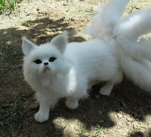 Simulation Nine-tailed Medium Fox Standing White