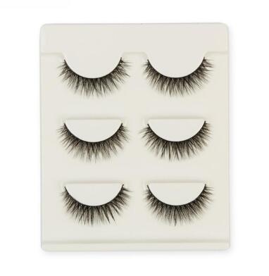 Compatible with Apple, 3 pair false eyelashes mink hair lashes Slim