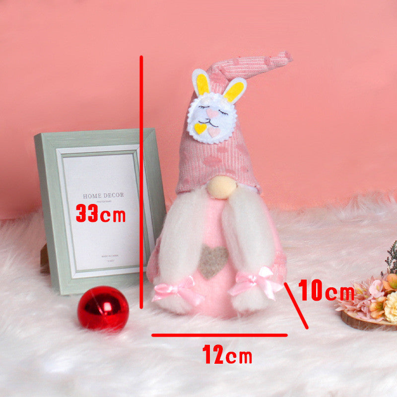 Easter Long Legged Bunny Doll Ornament Cute