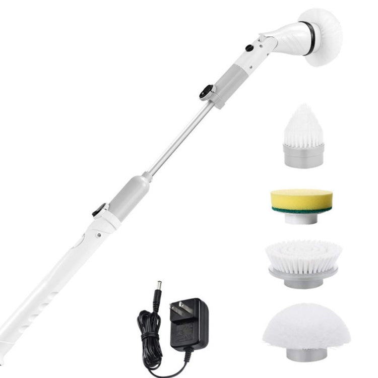 Cordless Electric Cleaning Brush, Long-handled Telescopic Cleaning Brush, Does Not Bend Down, Automatically Rotates The Mop