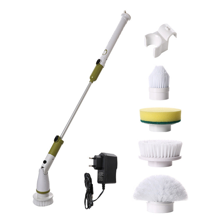 Cordless Electric Cleaning Brush, Long-handled Telescopic Cleaning Brush, Does Not Bend Down, Automatically Rotates The Mop