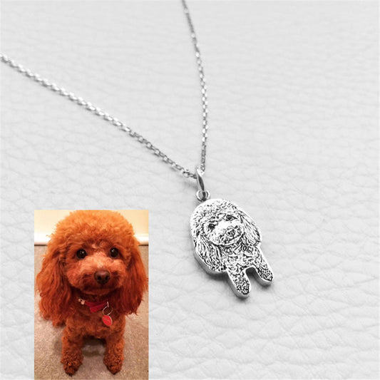 Personalized Laser Customized Stainless Steel Pet Photos Graffiti Engraved Name Dog Tag Necklace Keychain Pendant Jewelry
