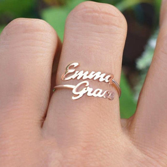 Double Name Ring Custom