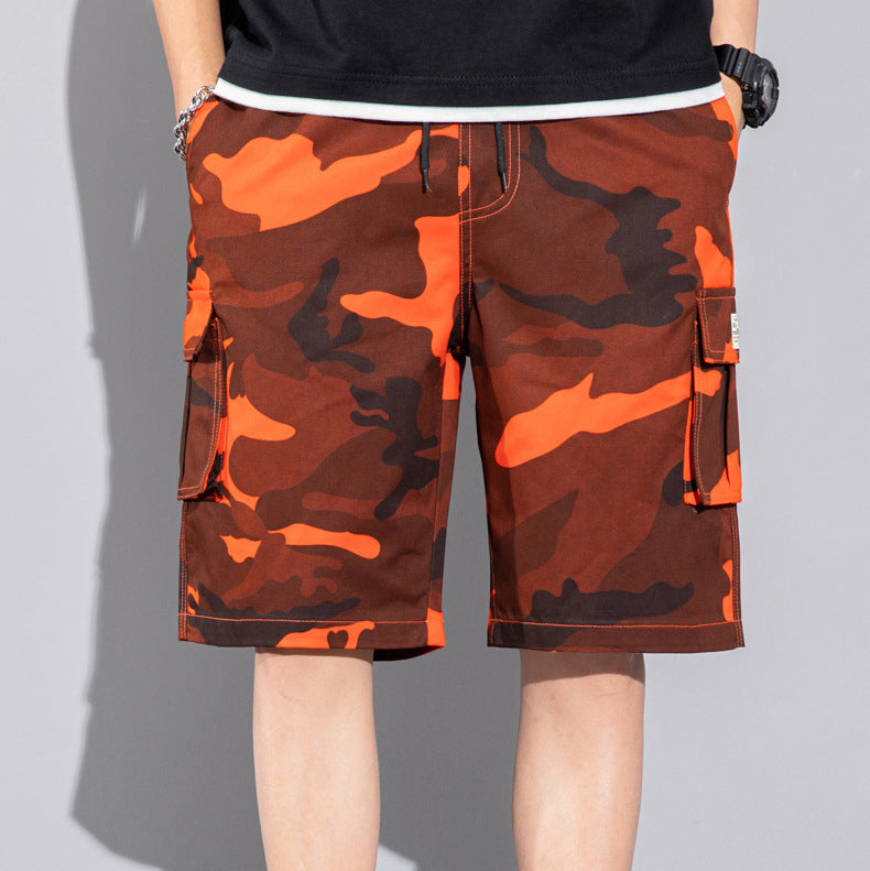 Casual Drawstring Cargo Shorts With Multi Pocket Summer Outdoor Men's Beach Pants