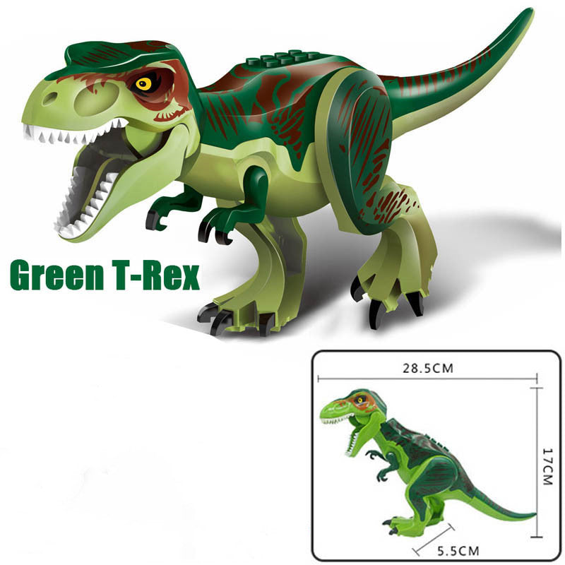 Jurassic Colorful Dinosaur Building Blocks Children's Puzzle Assembling And Inserting Boy Toys
