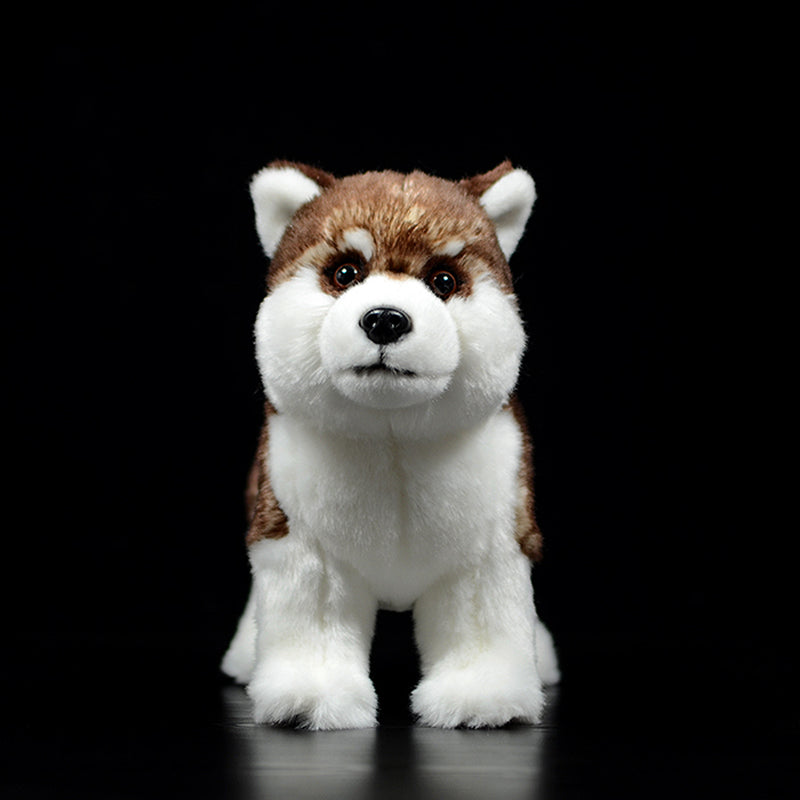 Simulation Dog Toy Model Gift Cute Brown Husky Doll