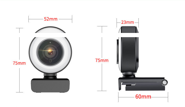 USB 1080P auto focus AF fill light beauty camera