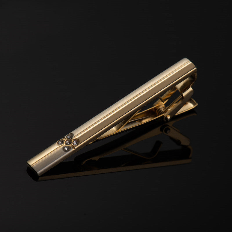 Men's gold alloy tie clip