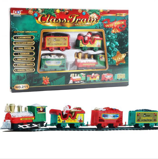 Christmas Electric Rail Car Train Toy Children's Electric Toy Railway Train Set