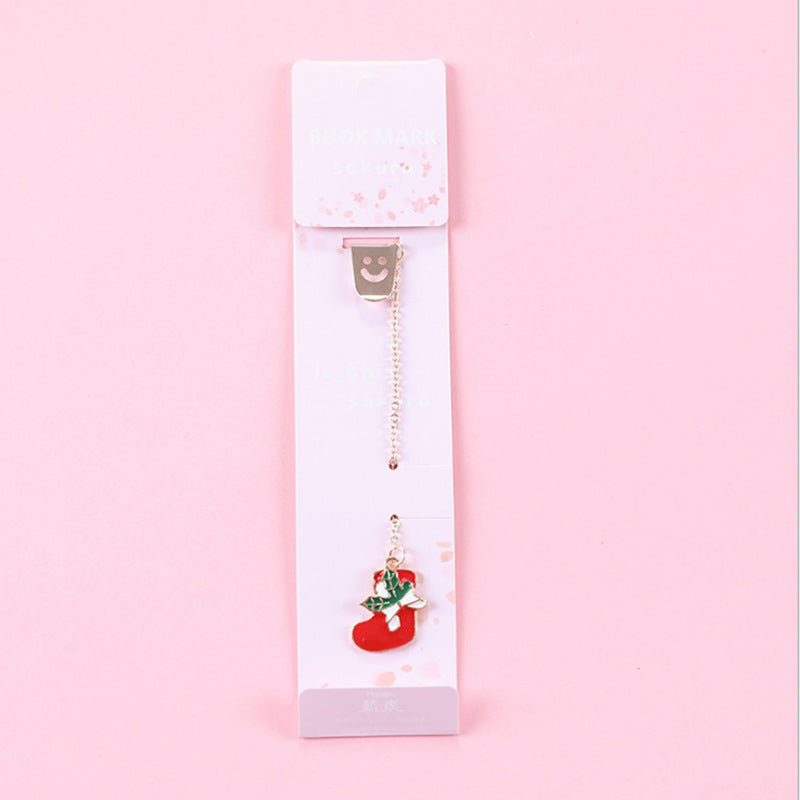 Creative Cute Christmas Style Pendant Bookmark
