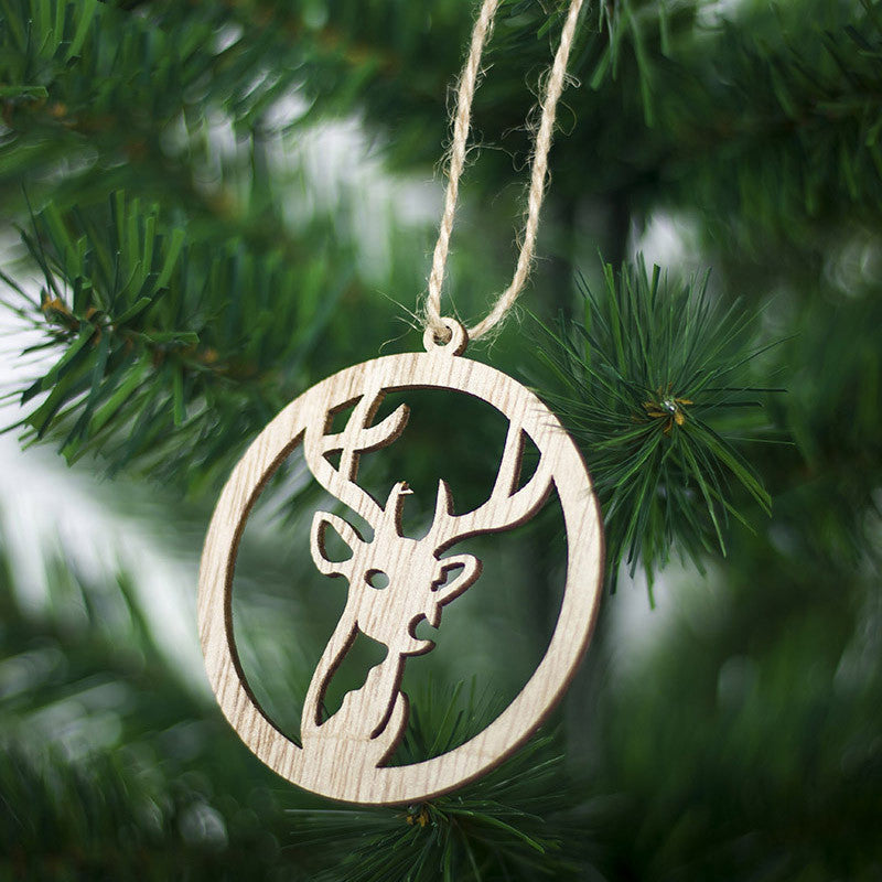 Christmas Tree Five Sets Of Wooden Pendants