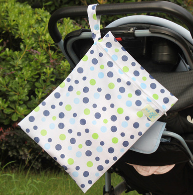 Single-layer zipper baby out waterproof diaper bag