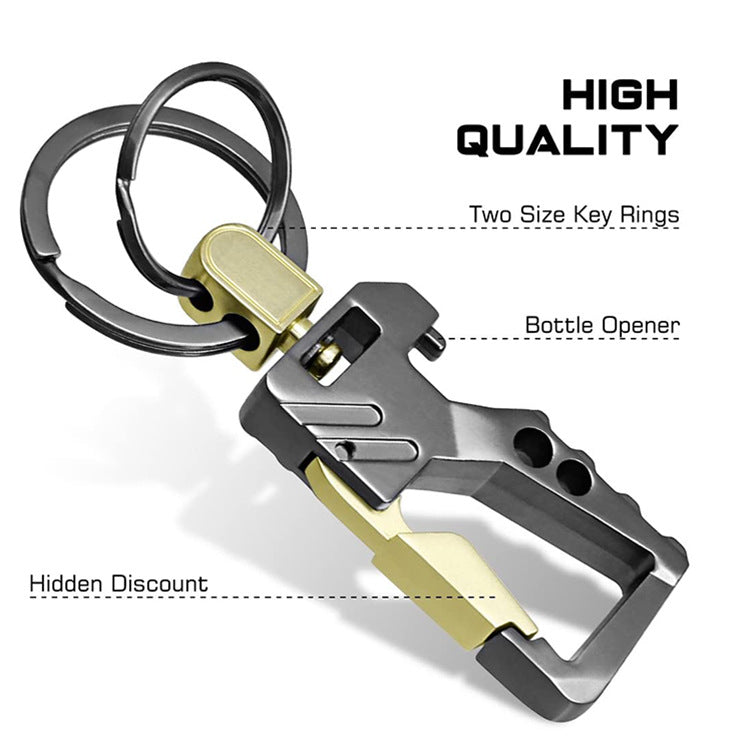 Metal Gun Ash High-end Creative Keychain Multifunctional Bottle Opener Keychain Car Keychain