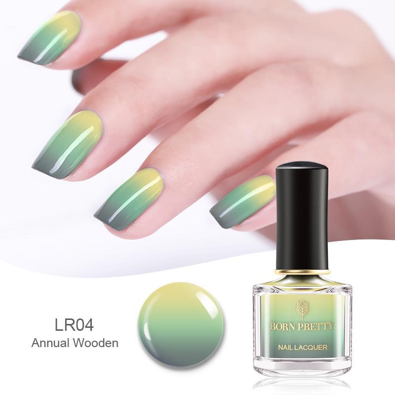 Three-color temperature-change nail polish