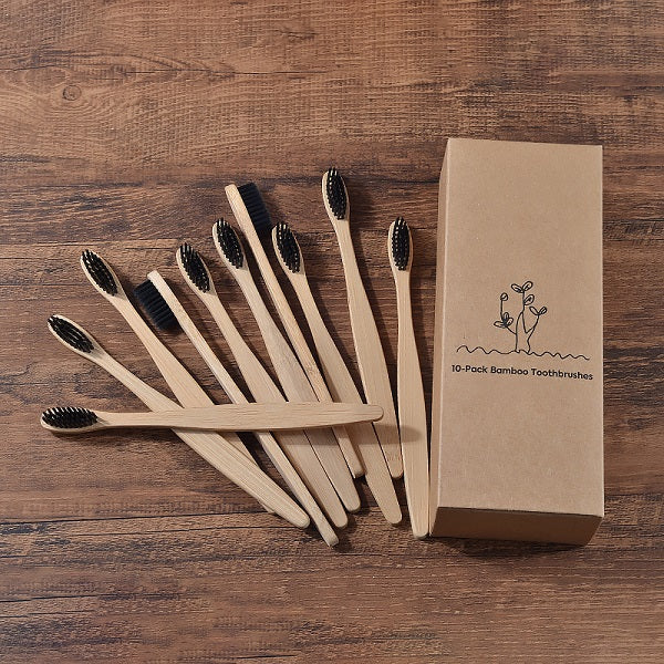 New Design Mixed Color Bamboo Toothbrush Eco Friendly Woode