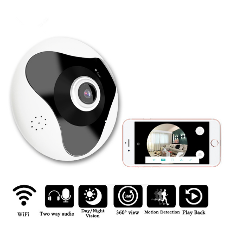 Wireless Panoramic Camera 960P Fisheye IP Camera WiFi Home Security IR Motion Sensor Two Way Audio 360 Degree Full View