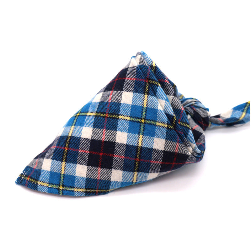 Cotton flannel baby plaid to increase triangle scarf