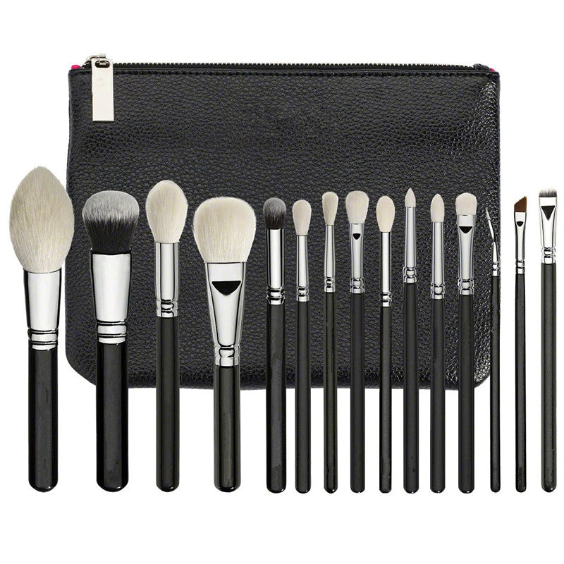 15pcs black makeup brushes