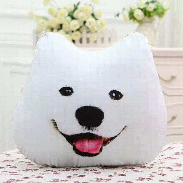 Manufacturers selling God annoying dog 3D creative head pillow cushion Ha J Chiesa Moyer dog wholesale custom hand warmer