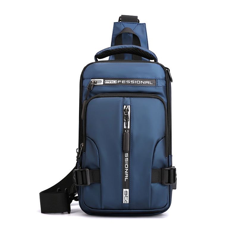 Cross-border Exclusively For New Men's Multi-functional Chest Bag Fashion Casual Shoulder Messenger Bag Waterproof Space Cloth Small Backpack