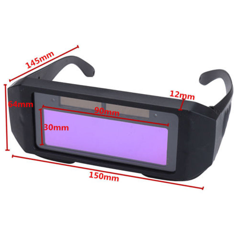 Automatic dimming protective glasses