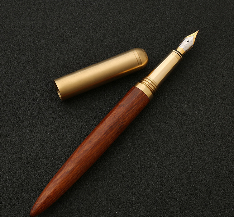 Brass And Sandalwood Student Writing Business Fountain Pen