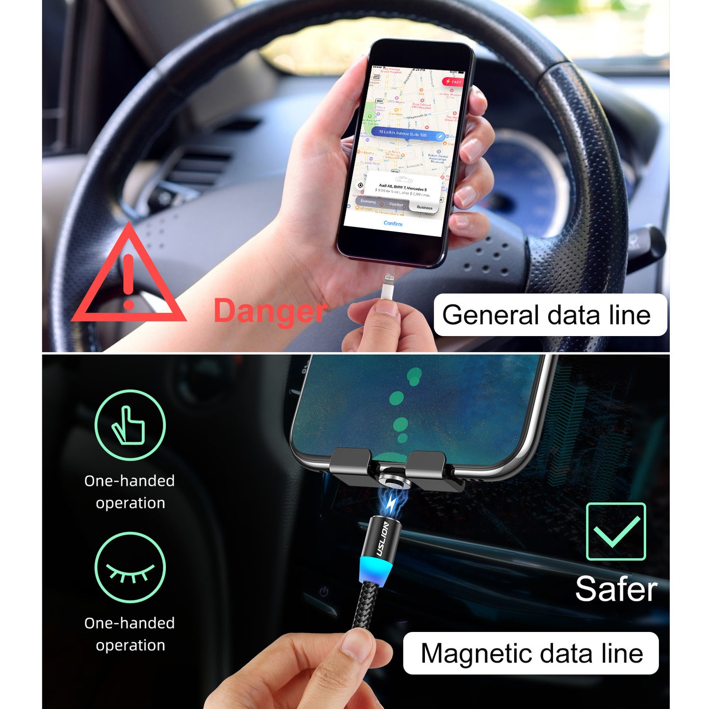 Fast Charging Data Cable Magnetic Three-in-one