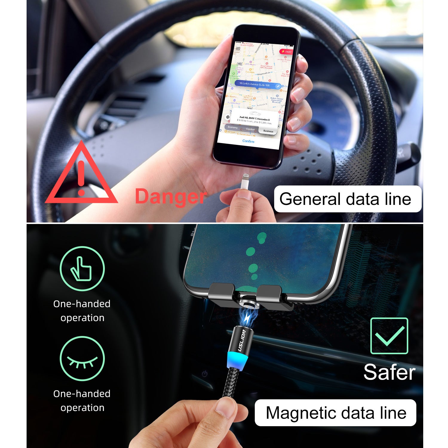 Fast Charging Data Cable Magnetic Three-in-one