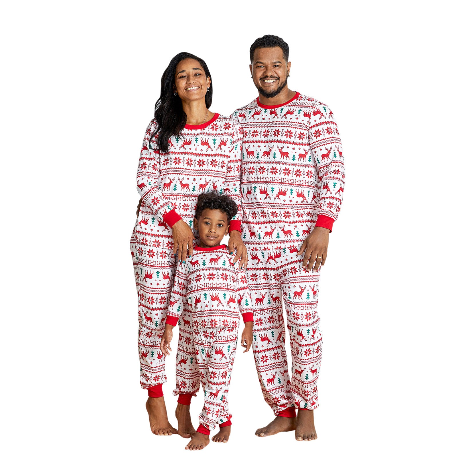 Home Wear Pajamas Christmas Print Casual Suit