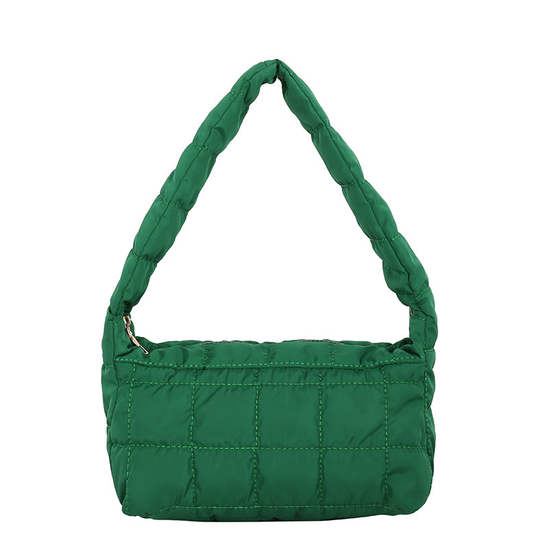 SWDF New Small Clutch Handbags For Women Soft Canvas Hobos Shoulder Bag Simple Green Hand Bags Women Retro Mini Shoulder Purse